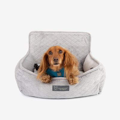 Dog Car Seat (Light Grey) - SMALL
