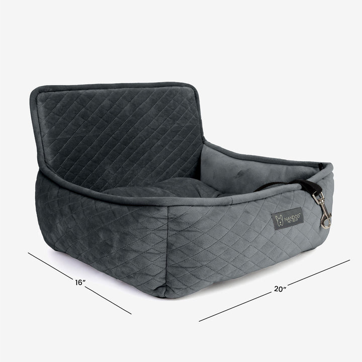 Dog Car Seat Quilted - Small/Dark Gray