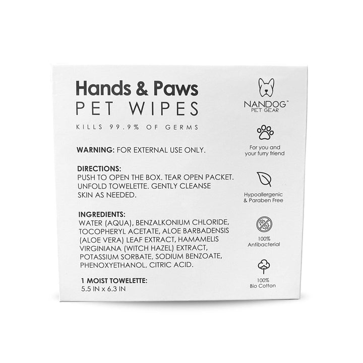 Hands & Paws Pet Wipes (Large) - NANDOG PET GEAR