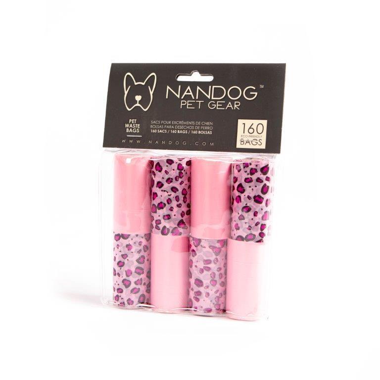 Pink Leopard Waste Bags (8-Pack)