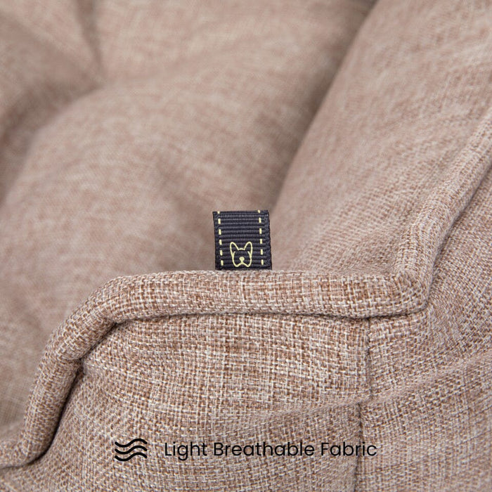 Poplin Large Reversible Dog Bed Tan