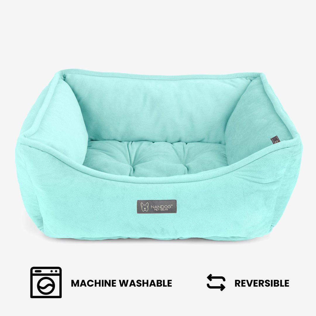 Reversible Dog & Cat Bed Signature Collection in Light Aqua