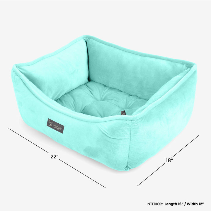 Reversible Dog & Cat Bed Signature Collection in Light Aqua