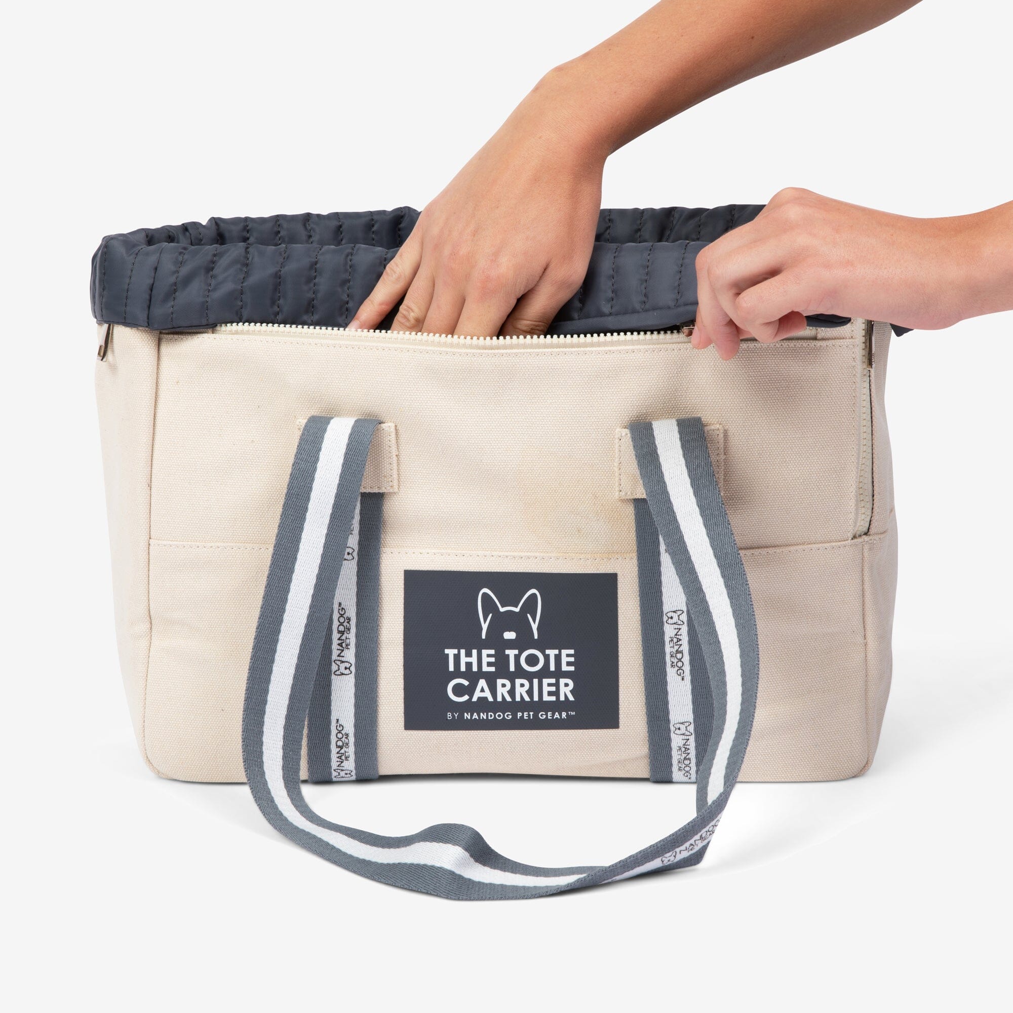 pet gear carrier Nandog City Tote Dog Carrier Bag, Beige